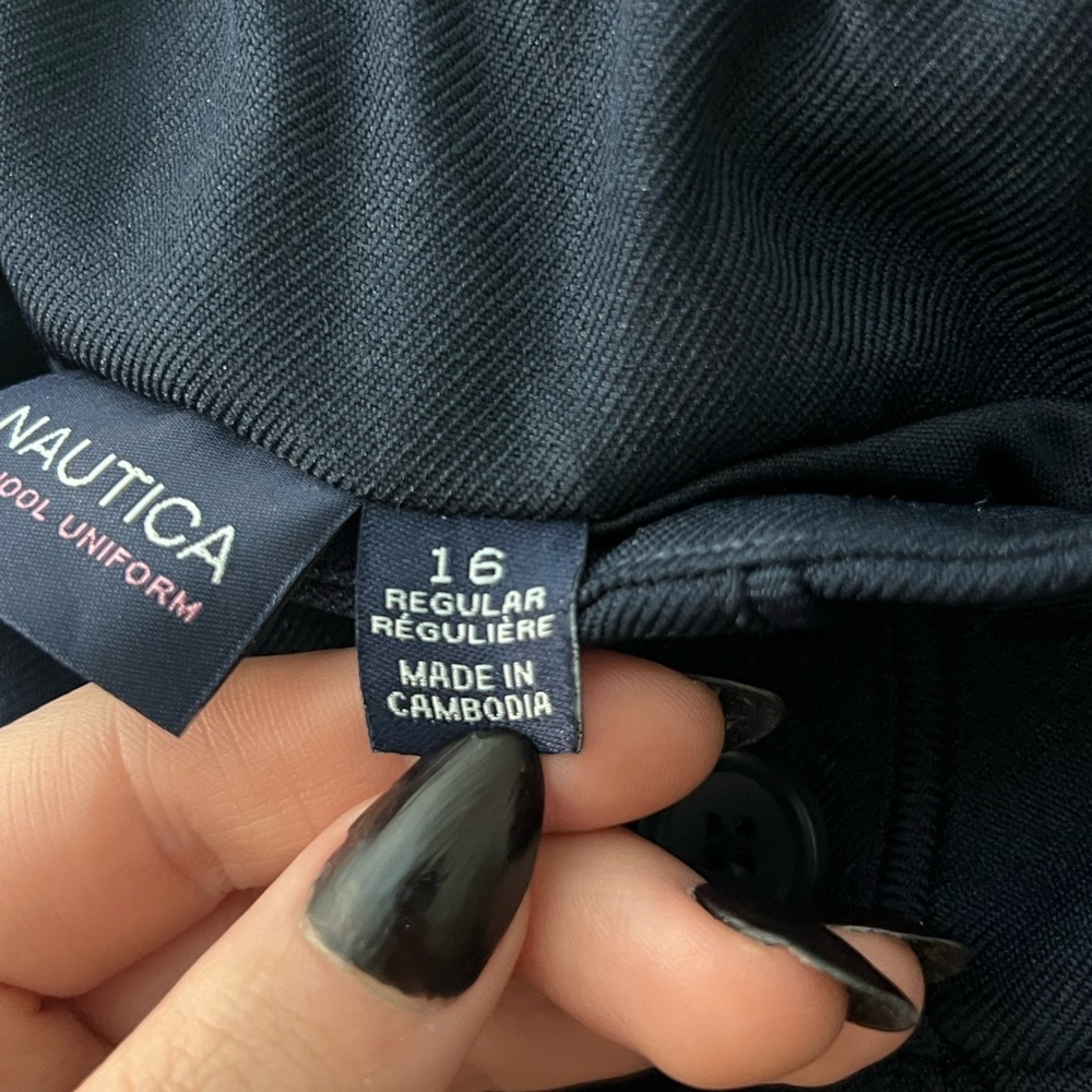 Nautica School Uniform Navy Pleated Skort Size 16 Regular - Picture 3 of 5